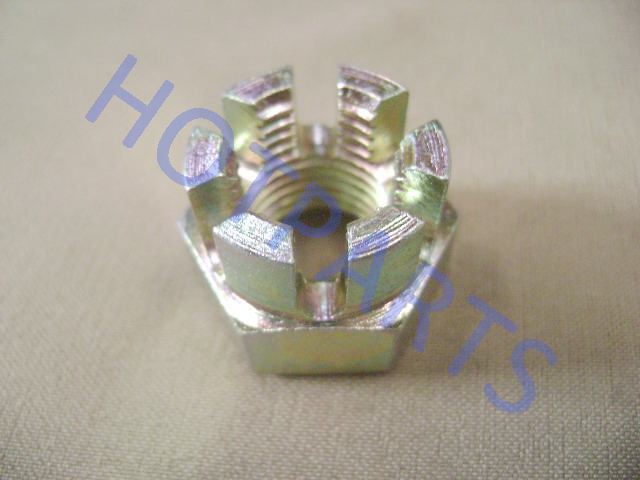 ГАЙКА M14x1,5.10 (S21) КОРОНЧАТАЯ ЗОЛОТИСТАЯ