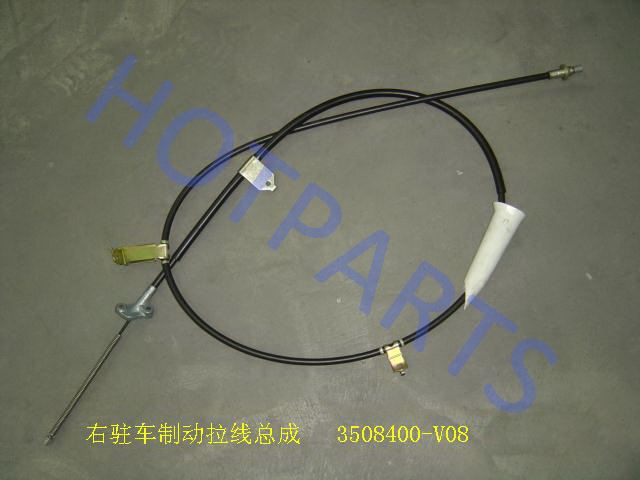 картинка ТРОС СТОЯНОЧНОГО ТОРМОЗА ПРАВЫЙ GW COWRY  3508400-V08