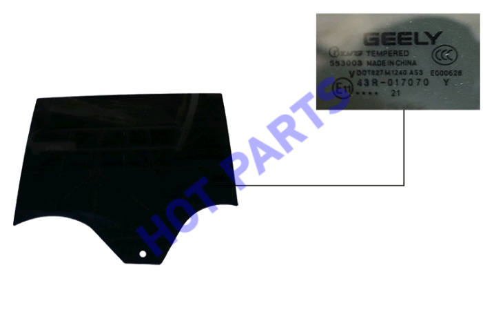 картинка СТЕКЛО ЗАДНЕЙ ЛЕВОЙ ДВЕРИ KX11 GF  5085105400