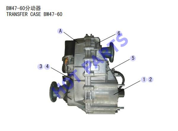 Корбка раздаточная электрическое переключение HOVER DIESEL BW47-60