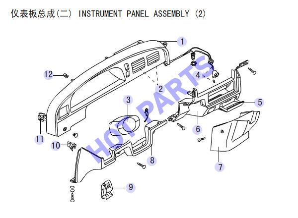 INSTRUMENT PANEL TRIM PANEL INSTUMENT PANEL