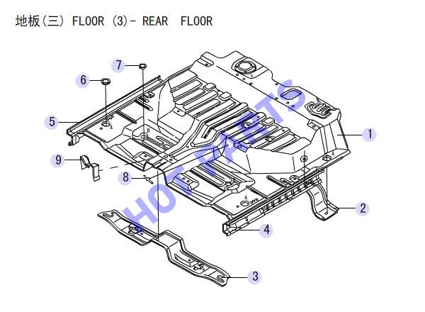 FLOOR (3)- REAR  FLOOR