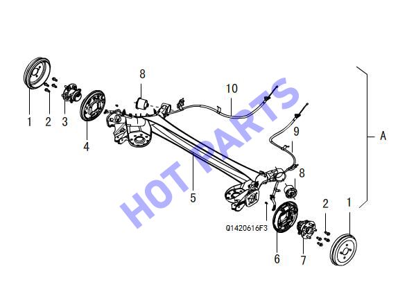 REAR AXLE ASSEMBLY(DRUM)