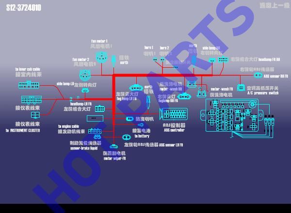 картинка CABLE ASSY-FR CAB  S12-3724010