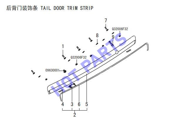 TAIL DOOR TRIM STRIP